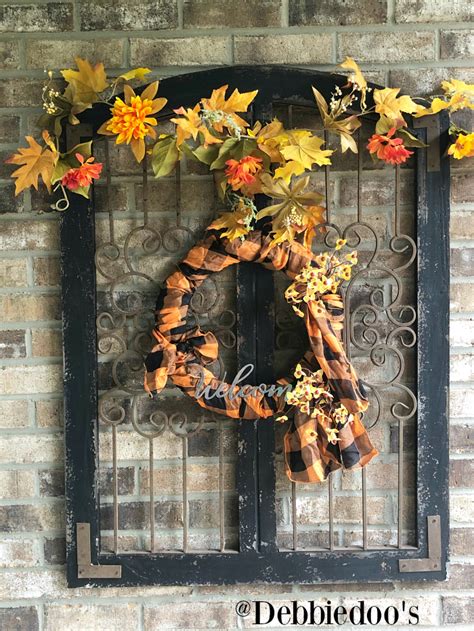 Dollar Tree Fall Scarf Wreath Debbiedoos