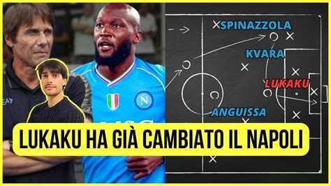 COME GIOCA IL NAPOLI DI CONTE CON LUKAKU Con Lavagna Tattica YouTube