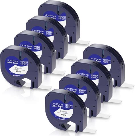 Uniplus Lot De Rubans D Tiquettes Compatibles Avec Dymo Letratag