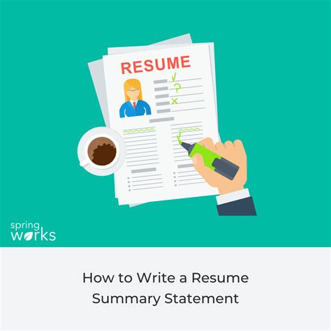 How To Write A Resume Summary Statement Springrecruit Blog