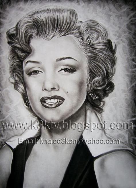 Portrait Drawing Marilyn Monroe From Khaled3ken By Khaled3ken On