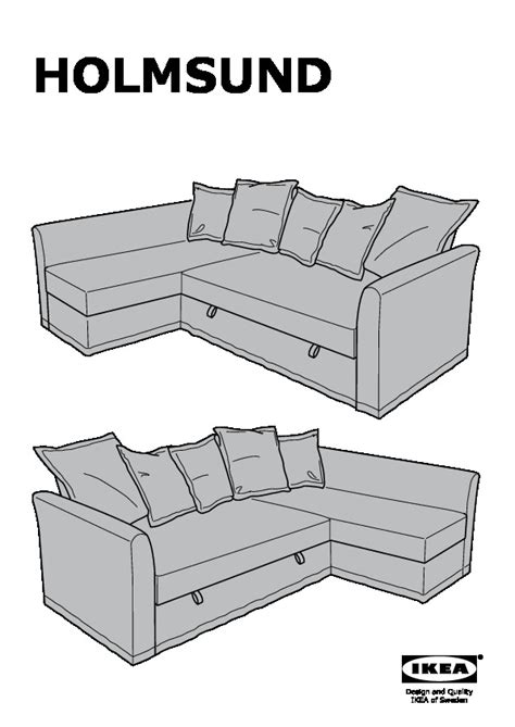 Holmsund Sofa Bed With Chaise Nordvalla Medium Gray Ikeapedia