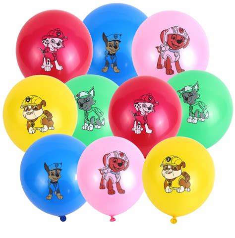 Balony Lateksowe PSI PAW PATROL Chase Rubble Skye Marshall Rocky 10 Szt