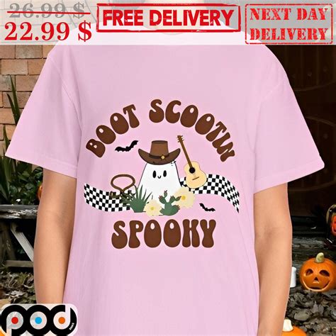 Custom Xmas Gift Ghost Cowboy Boot Scootin Spooky Halloween Shirt