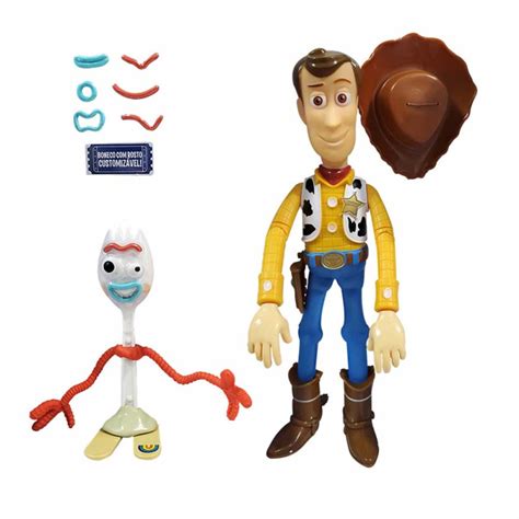 Bonecos Articulados Toy Story Disney Woody Falas E Garfinho