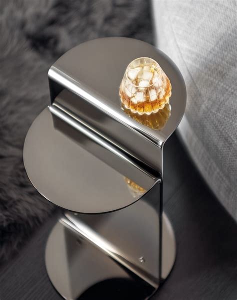 FLIRT Stainless Steel Side Table By Minotti Design Rodolfo Dordoni