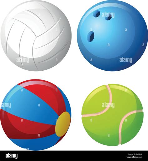 types  balls illustration stock vector image art alamy