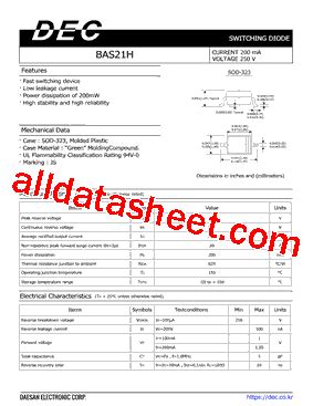 Bas H Datasheet Pdf Daesan Electronic Corp