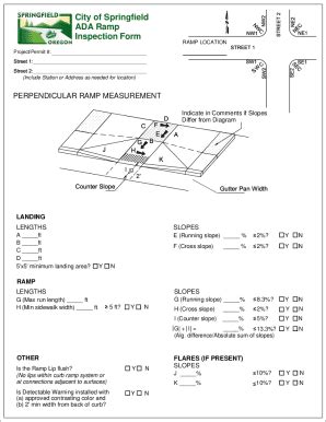 Fillable Online Submitting Odot Ada Curb Ramp Inspection Forms For