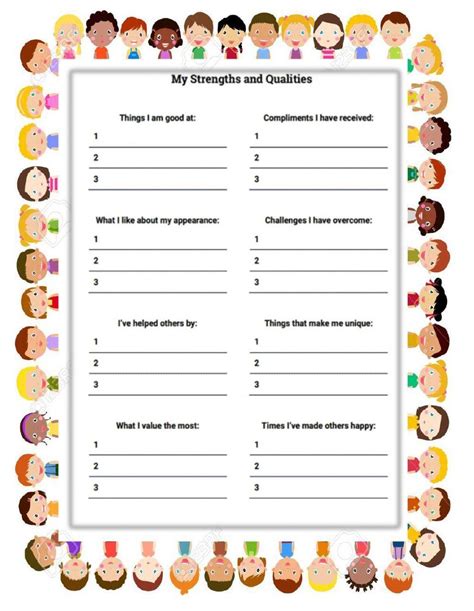 Personal Strengths And Weaknesses Worksheet Therapy Worksheets