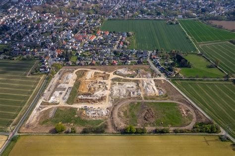 Luftaufnahme Holzwickede Baustelle mit Erschließungs und