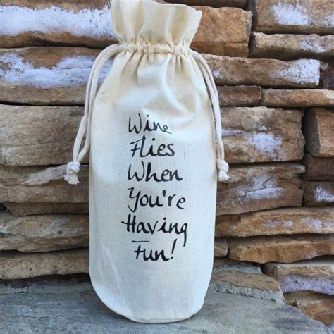 Muslin Wine Bag Funny Wine Quote Muslin Gift Bag Free Shipping