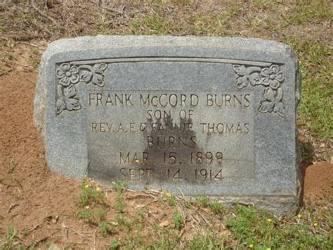 Frank Mccord Burns Find A Grave Memorial