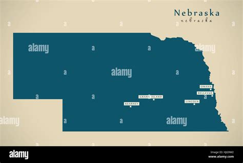 Nebraska State Map Hi Res Stock Photography And Images Alamy