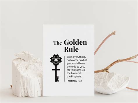 The Golden Rule Bible Verse Wall Art Matthew 7 12 Bible | Etsy