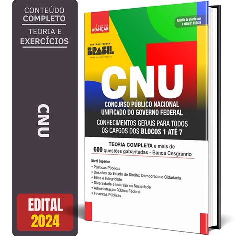 Apostila Cnu Concurso Nacional Unificado Conhecimentos Gerais