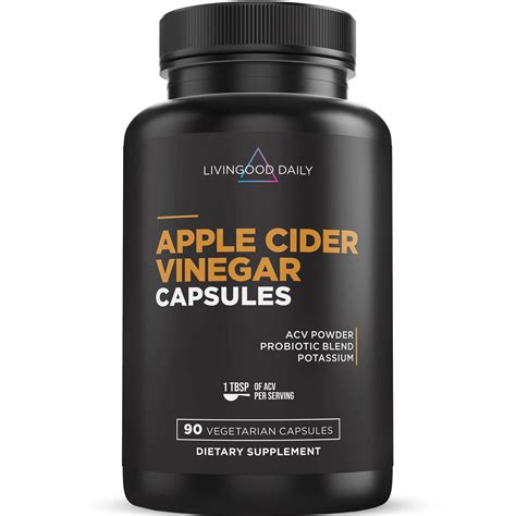 Livingood Daily Apple Cider Vinegar Capsules With The Mother 1500mg