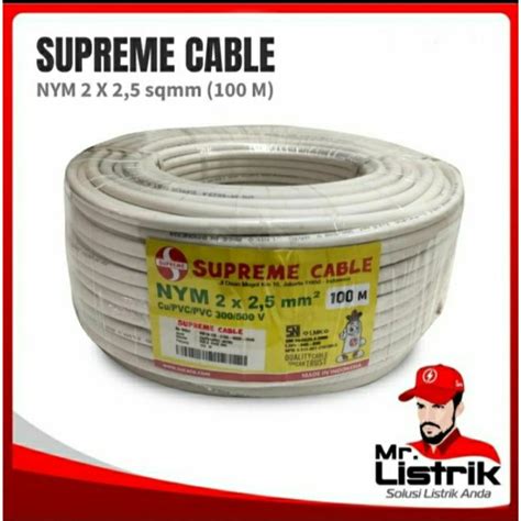 Jual Kabel Listrik NYM 2x2 5 Mm 100 Meter Kabel Supreme 2x2 5 Mm Kabel