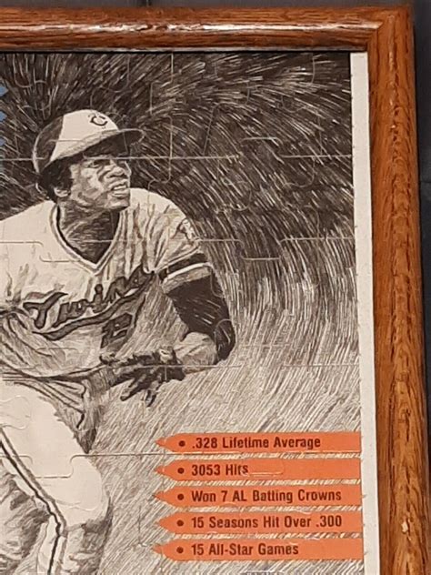 Donruss Rod Carew Hof Diamond King Framed Piece Puzzle Ebay