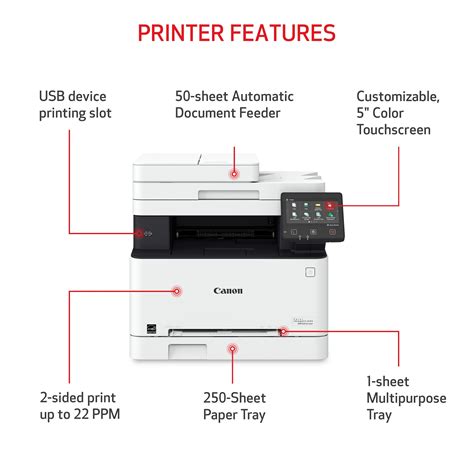 Canon Imageclass Mf Cdw Wireless Color All In One Laser Printer White