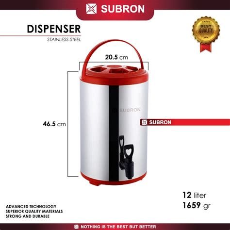 Jual Subron Water Jug Stainless Steel Hot Cold Liter Coffee