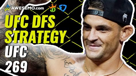 Mma Dfs Strategy Ufc 269 Picks Draftkings Fanduel Youtube