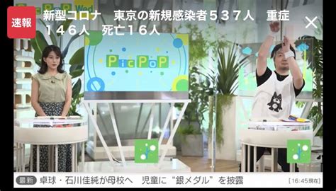 【速報】東京コロナ 新たに537人の感染確認！ 先週の水曜より515人減 重症者146人 まとめまとめ