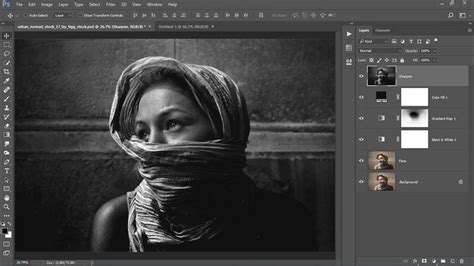 Dramatic Black and White Photoshop (Quick Tutorial) | Photoshop ...