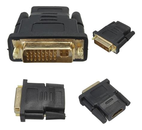 Conector Adaptador Dvi D O Dvi I Macho A Hdmi Hembra Fullhd