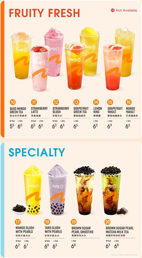 Menu | CoCo Fresh Tea & Juice Canada