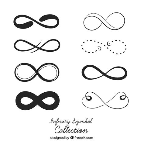 Colección De Simbolo De Infinito En Color Negro Vector Gratis