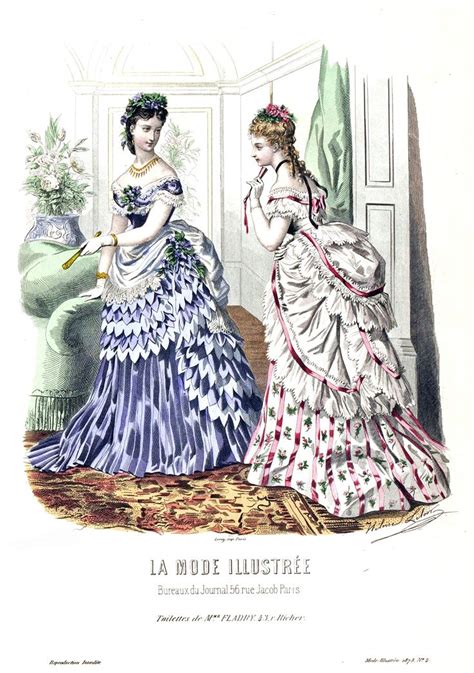 1873 La Mode Illustrée m | Victorian fashion women, Historical fashion ...