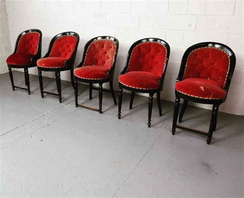 Vintage Theater Chairs, Set of 5 for sale at Pamono