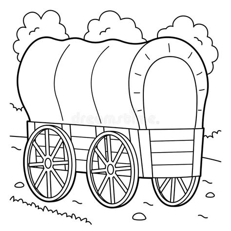 Covered Wagon Coloring Pages Free