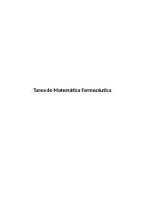 Unidad Docx Tarea De Matem Tica Farmac Utica Matematica