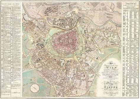 Wien Und Dessen Vorstädten 1824 Historische Karte 1 6 000 Plano In