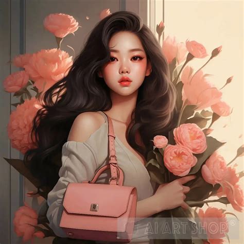 Jennie Kim With Blooming Flowers