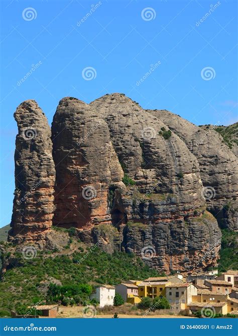 Aguero, Huesca ( Spain ) stock image. Image of brown - 26400501