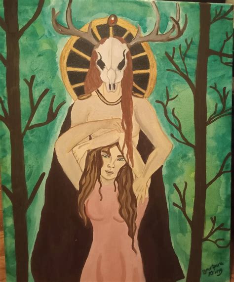 Girl And The Empress Of The Forest By Barbara Kring Dark Paintings For