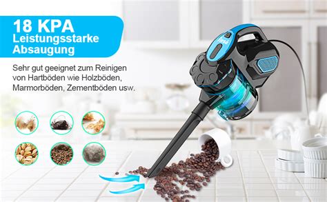 Amazon De INSE 600W Stielstaubsauger Mit Kabel 18KPA Handstaubsauger