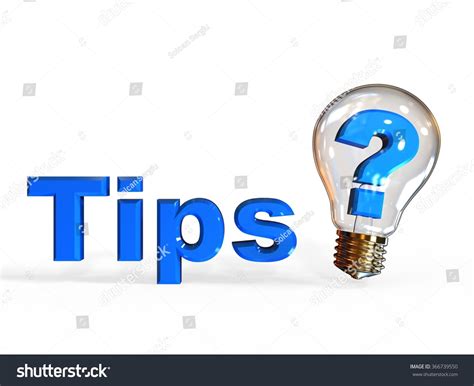 render image representing tips sign stock illustration