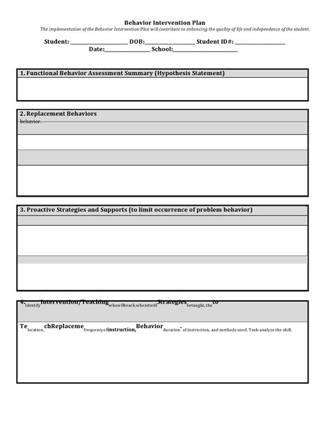 47 Plantillas de planes de comportamiento útiles ejemplos de BIP