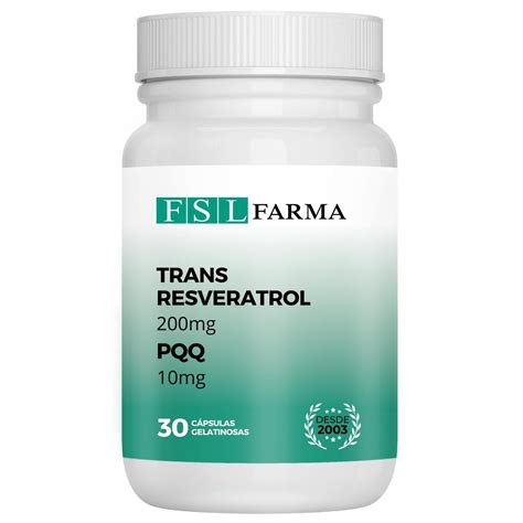 Trans Resveratrol Mg Pqq Mg C Psulas Fsl Farma Drogaria E