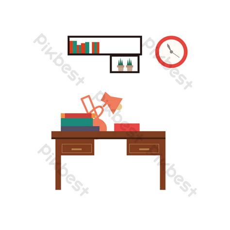 vector drawing cartoon desk | PSD PNG Images Free Download - Pikbest