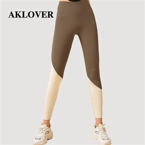 Jual AKLOVER Celana Yoga Blok Warna Celana Kebugaran Olahraga Pinggang