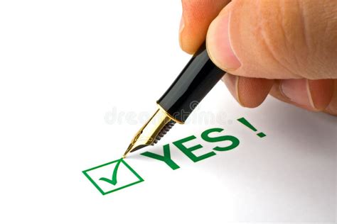 affirmative stock image image  gold questionnaire