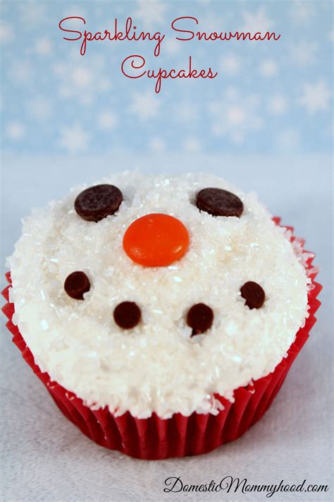 Sparkling Snowman Cupcakes - Domestic Mommyhood