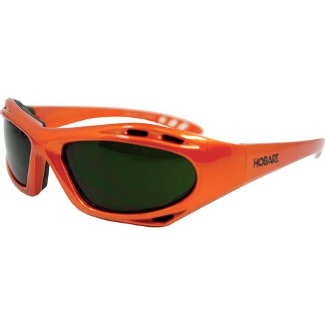 Hobart Anti Scratch Safety Glasses — 50 Shade Black Lenses Orange