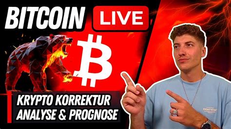 BITCOIN LIVE Crash Korrektur oder nur Rücksetzer Chartanalyse