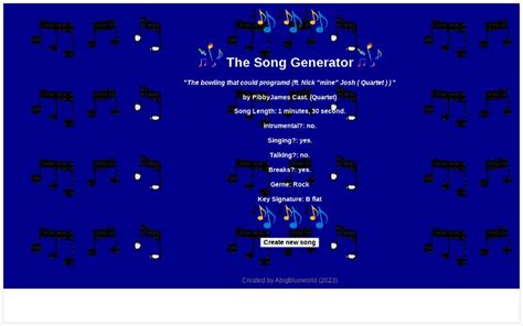 The Song Generator